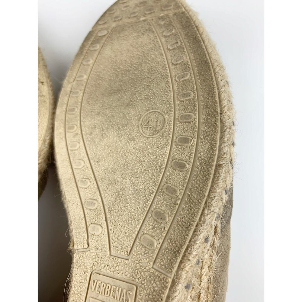 Verbenas Wedge Heel Espadrille Shoes Tan Suede Slip On Casual Women's 41 US 9.5 - Picture 10 of 11